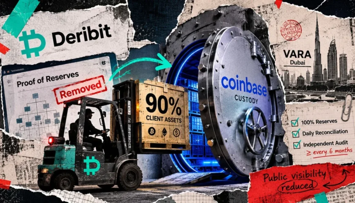 Deribit transfers majority of client funds to Coinbase before discontinuing regular asset verification audits