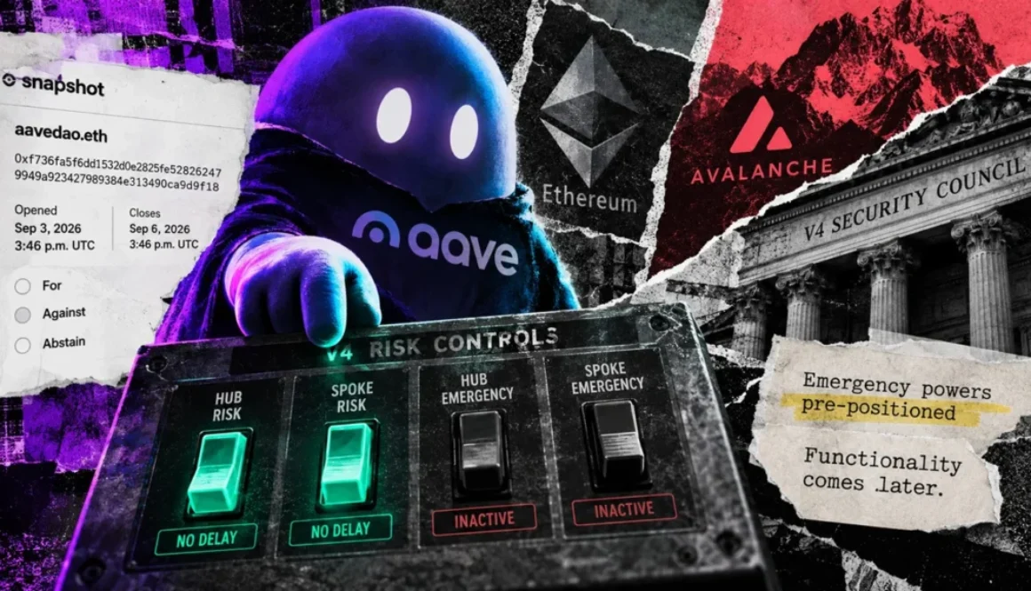 Aave’s cryptocurrency lending proposal grants emergency powers to halt markets while blocking reversal of those halts