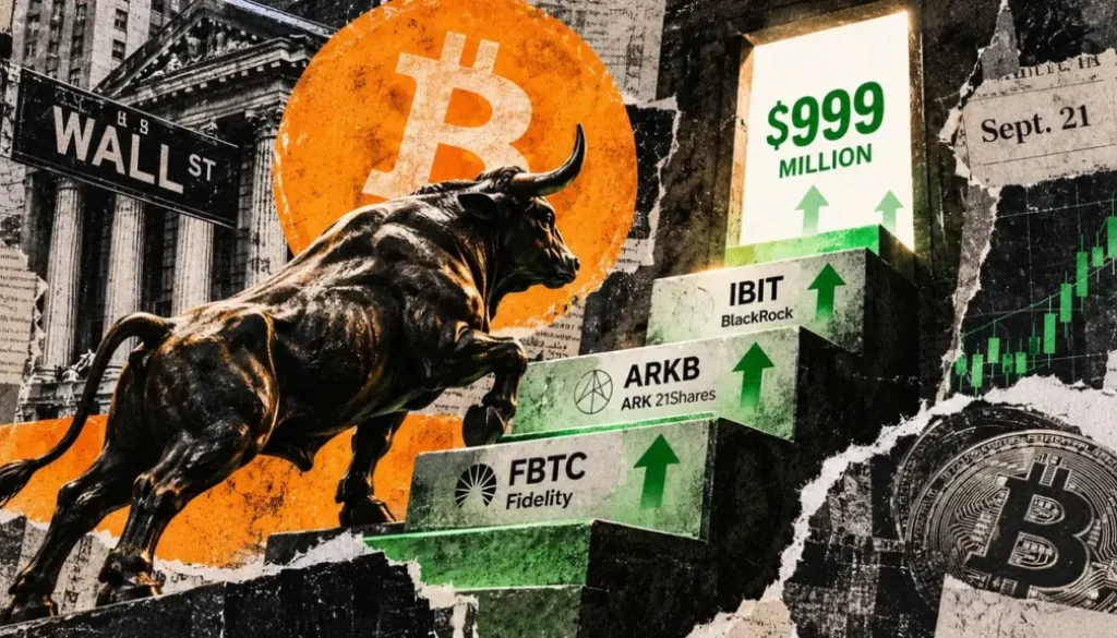 US spot Bitcoin ETFs absorb nearly $1 billion as bitcoin breaks $86,000