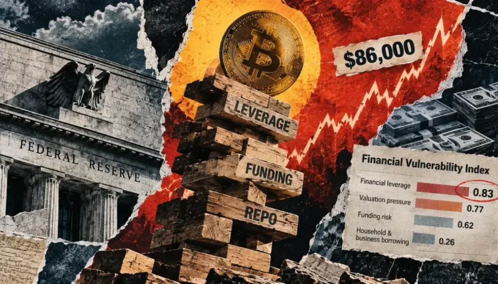 Federal Reserve publishes index showing financial leverage in elevated risk band