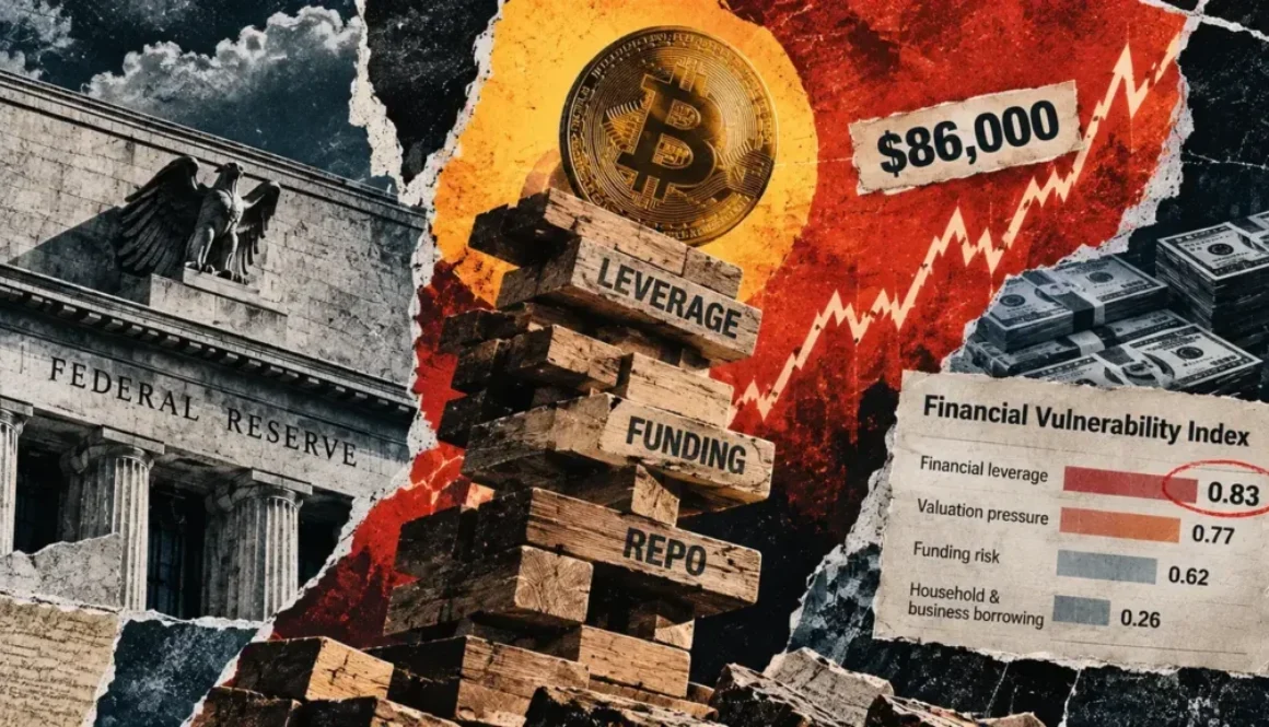 Federal Reserve publishes index showing financial leverage in elevated risk band