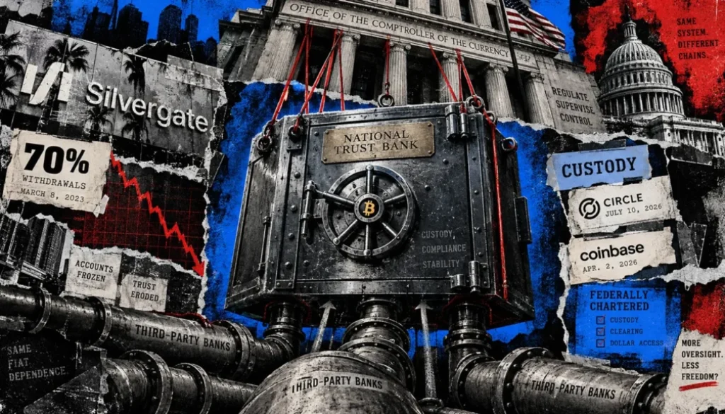 Does becoming a federal bank protect crypto from Washington or give Washington greater control?