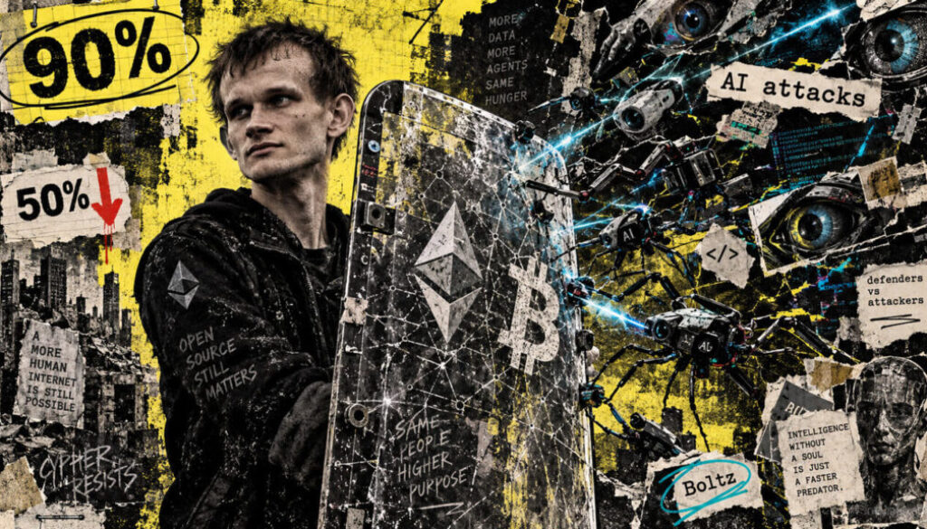 Vitalik Buterin bets 90 percent of his fortune on conviction that artificial intelligence poses no threat to cryptocurrency security