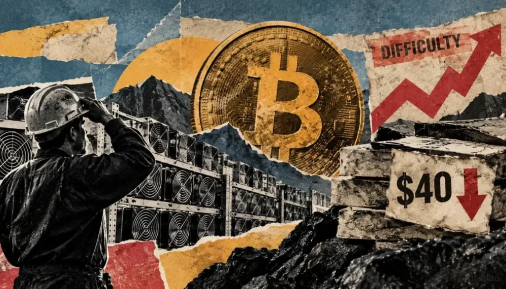 Bitcoin difficulty rise to compress mining margins below breakeven for inefficient rigs