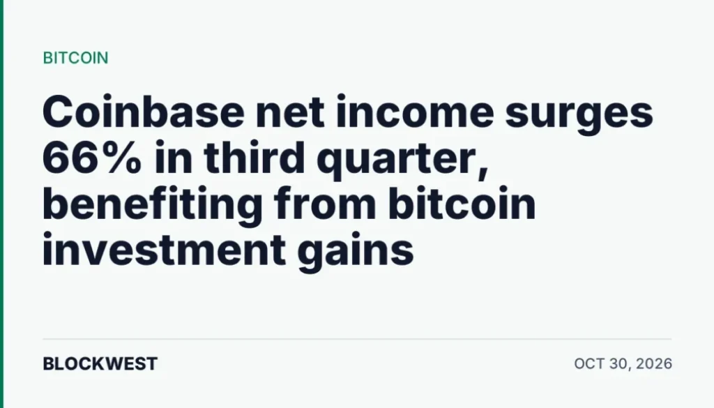 Coinbase’s adjusted net income rises 66% on crypto holdings gains, revenue misses estimate