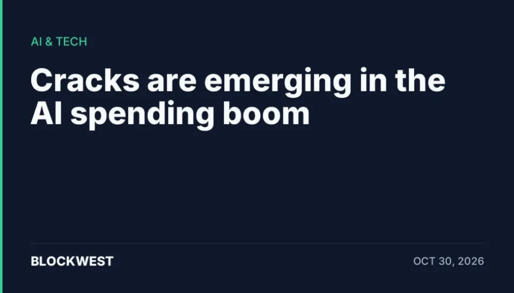 Big Tech’s AI spending spree triggers investor doubts over cash flow and returns