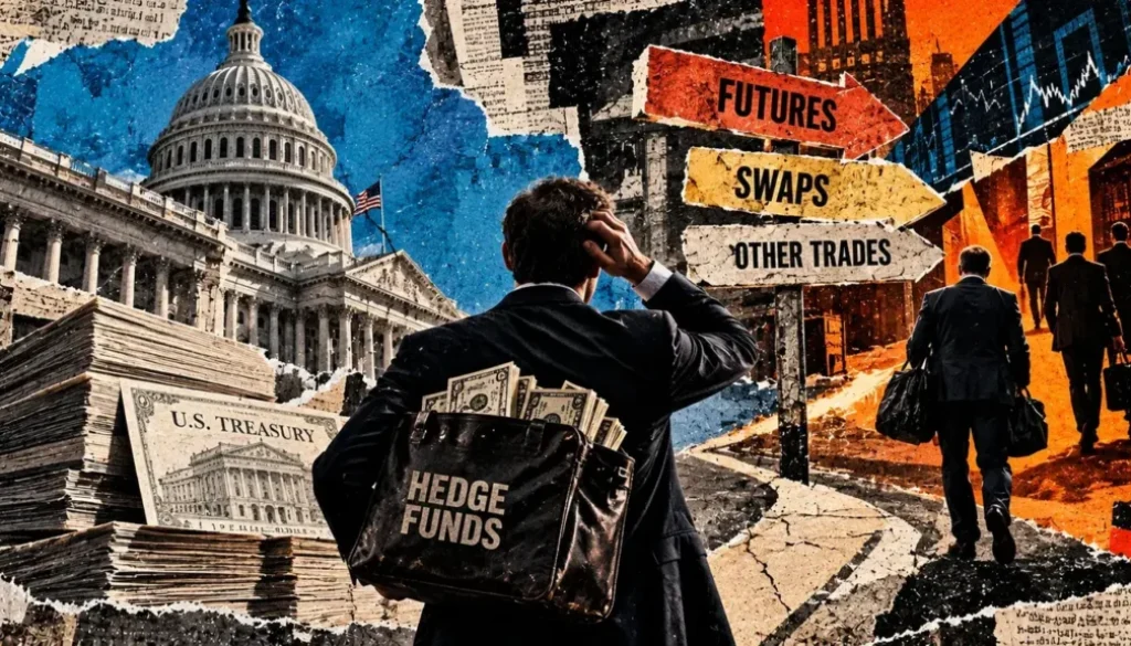 Hedge funds shift to derivatives strategies requiring fewer Treasury bonds