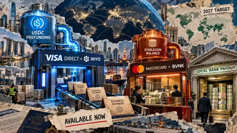 Visa and Mastercard add USDC to cross-border payout funding